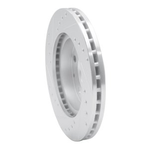 Ford Probe Brake Rotor (1) - Front Right - R1 Concepts - Drilled & Slotted - Silver - `93-`03